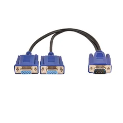 Cable Divisor VGA 1 a 2 – Duplicador Vídeo para Doble Monitor PC