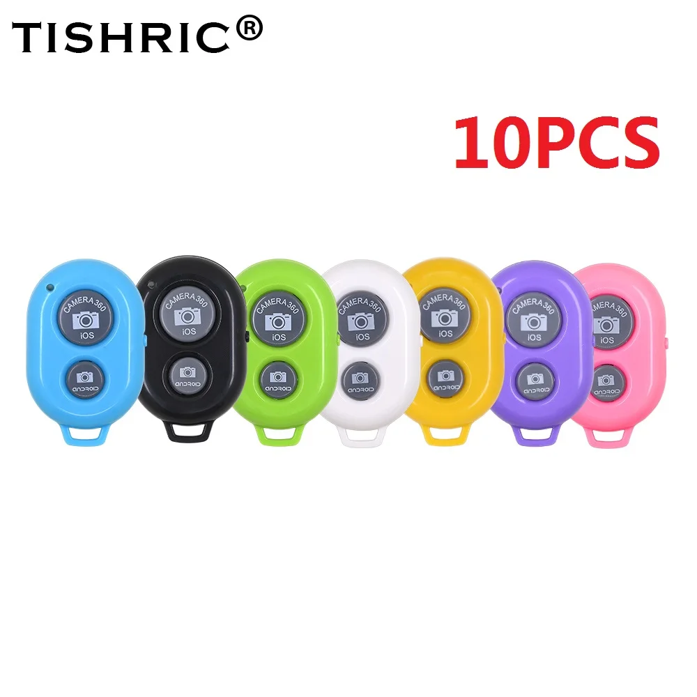 TISHRIC-Temporizador inalámbrico con Bluetooth, Control remoto para cámara Butto, para teléfonos iPhone y Android, 10 unidades - imagen 2