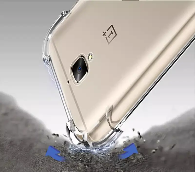 Funda con esquinas reforzadas, protección de cámara de TPU suave y transparente, funda de Airbag a prueba de golpes para Oneplus 3 A3000 3T - imagen 5