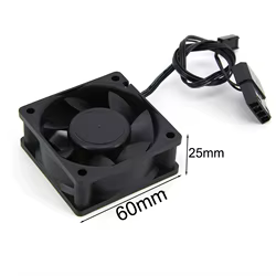 Ventilador PC 60x60x25 mm 12 V, 3/4 Pines, Sin Escobillas