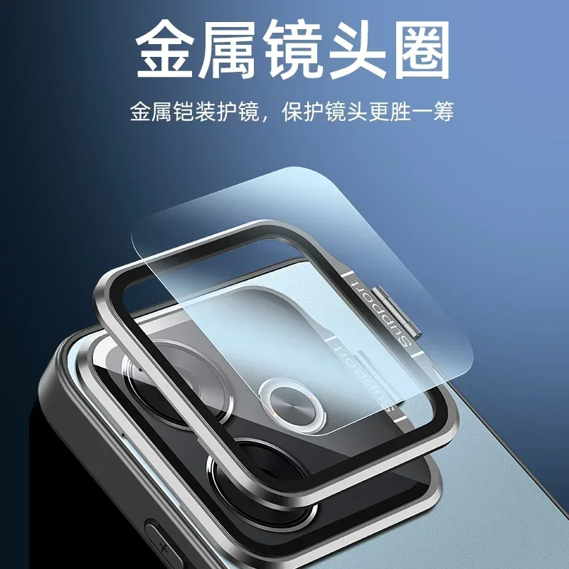 Para Realme NEO 7 funda de Metal lente soporte de cámara cubierta para Realme NEO7 GT 6T GT6 T NEO6 SE a prueba de golpes mate proteger funda con soporte - imagen 3