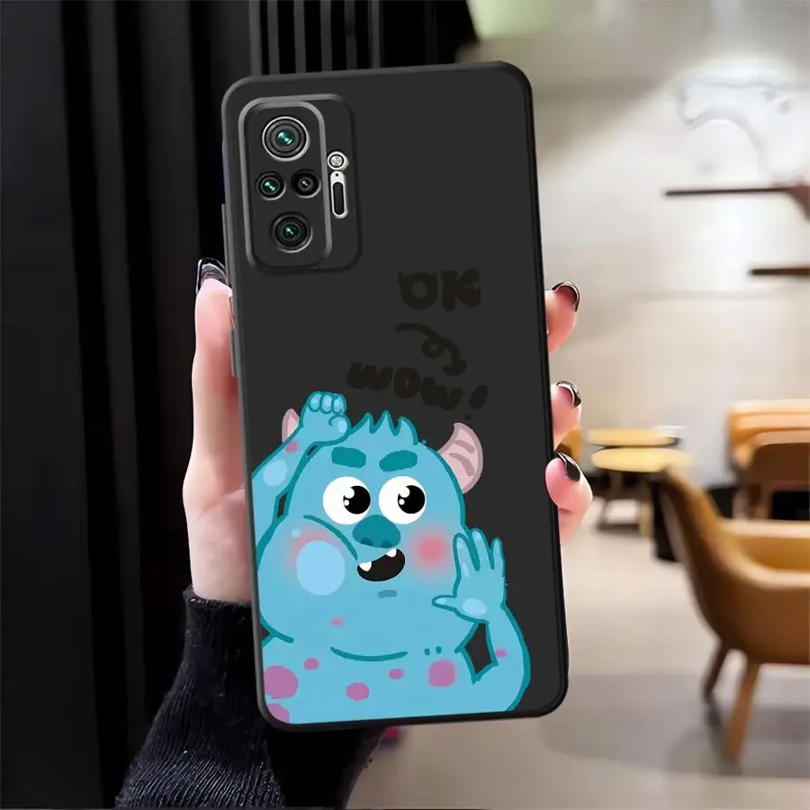 Funda para Xiaomi Redmi Note 9S 7 8 10S 11s 13 14 Pro Plus 12s 9 10 11 12 Pro cubierta de teléfono suave negra dibujos animados Disney Monsters Inc - imagen 4