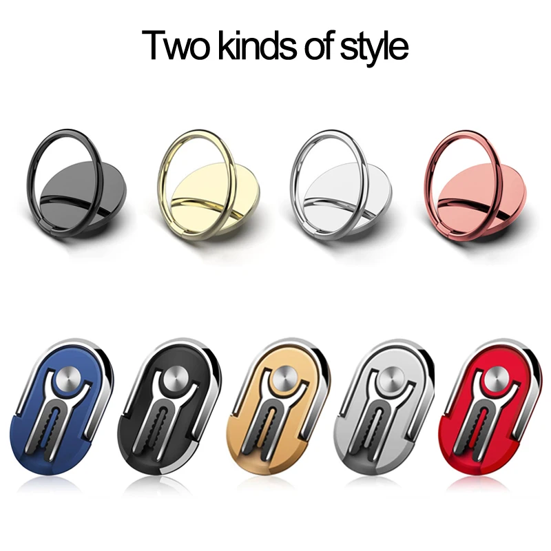 Soporte Universal de Metal de lujo extremadamente fino para teléfono móvil, pegatina trasera, soporte para teléfono, soporte para anillo de dedo, accesorios