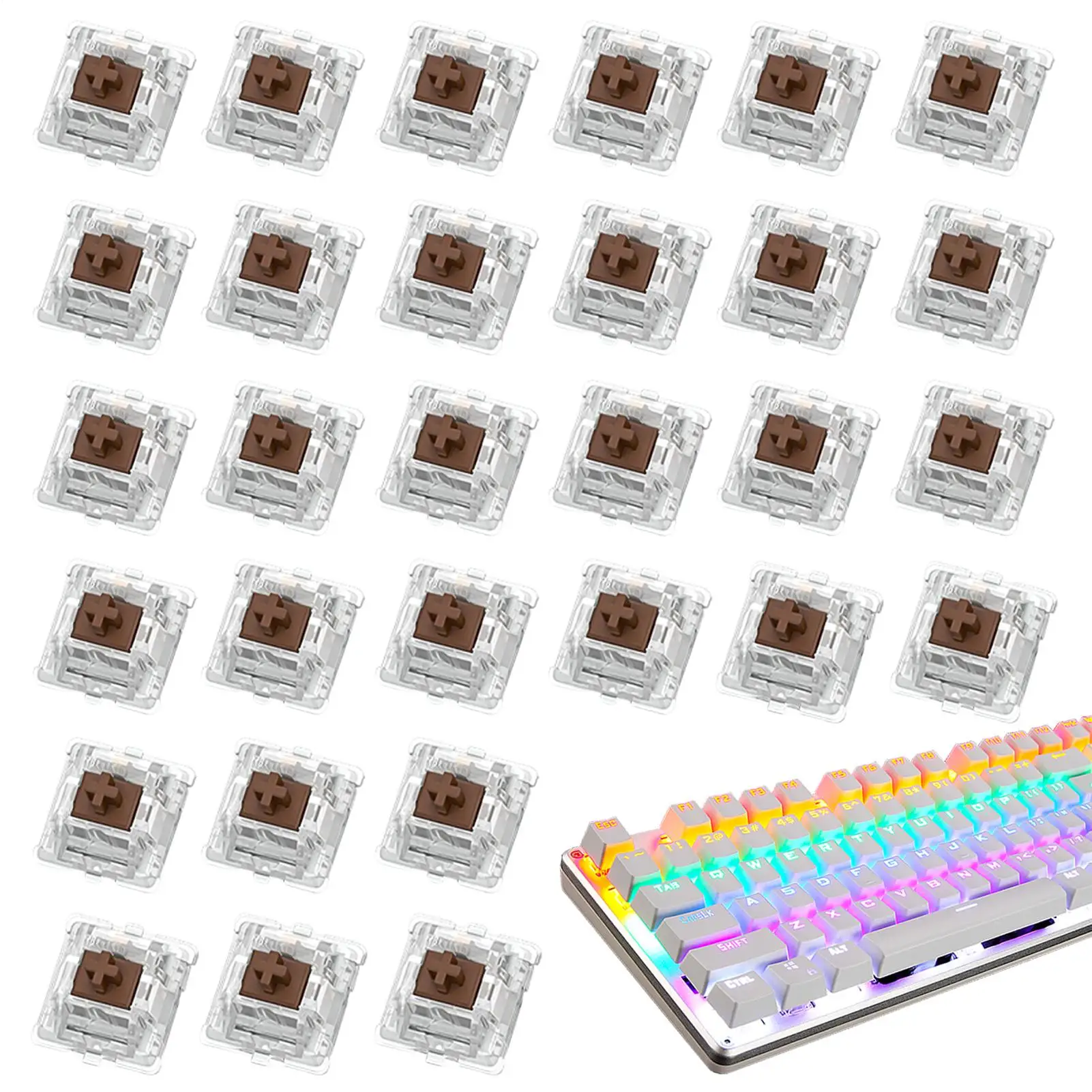 Teclado mecánico de 30 piezas, eje Es para escribir juegos - imagen 4