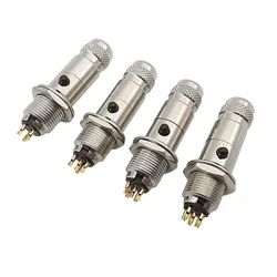 Mini conector de soldadura de Cable de micrófono de Audio XLR de Metal, enchufe macho de 3, 4, 5 y 6 pines, chasis de Panel hembra, 1 par