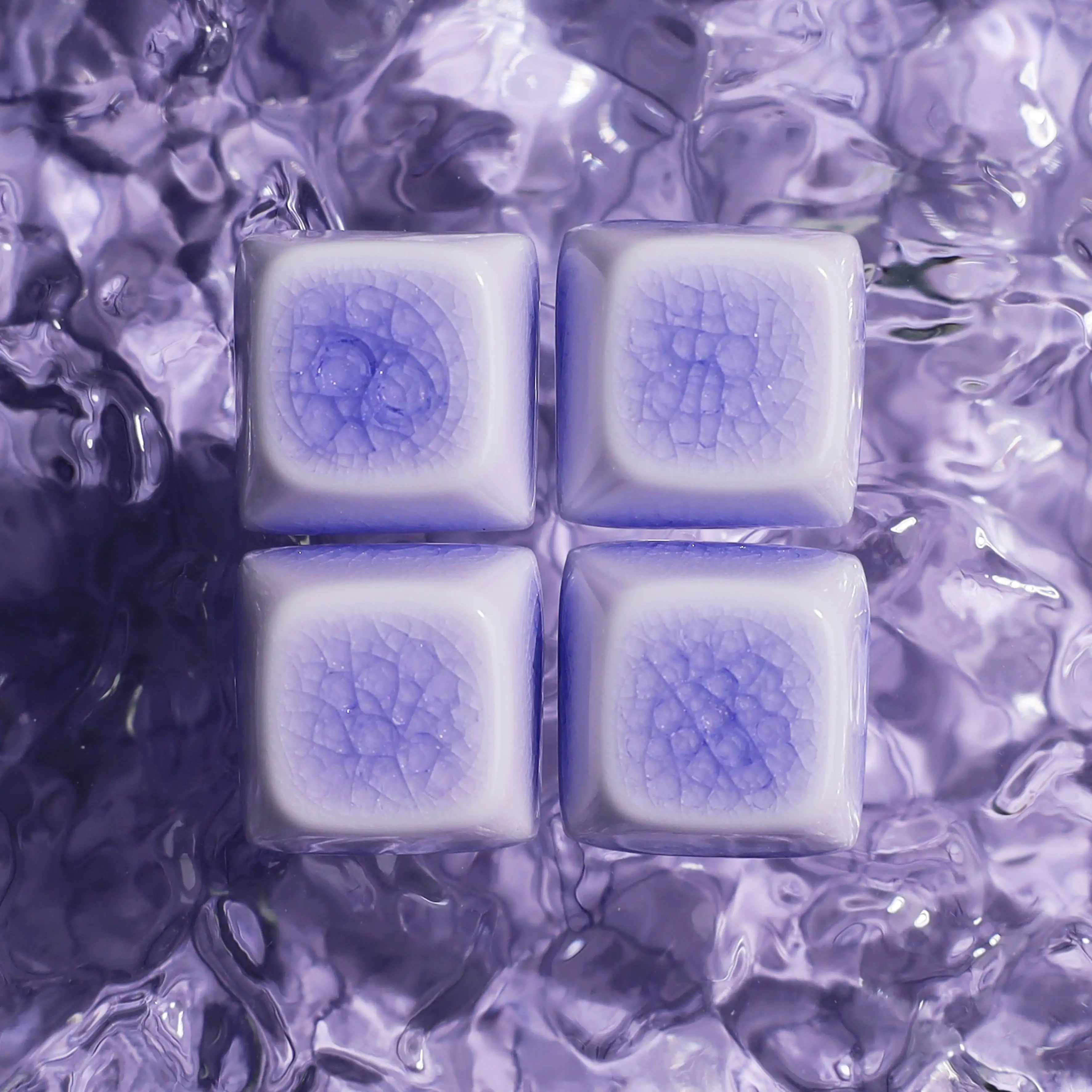 Teclas de cerámica Ice Crack, teclas de teclado artesanales de perfil QCA 1U, teclas de flecha WASD para accesorios de teclado mecánico, regalo - imagen 4