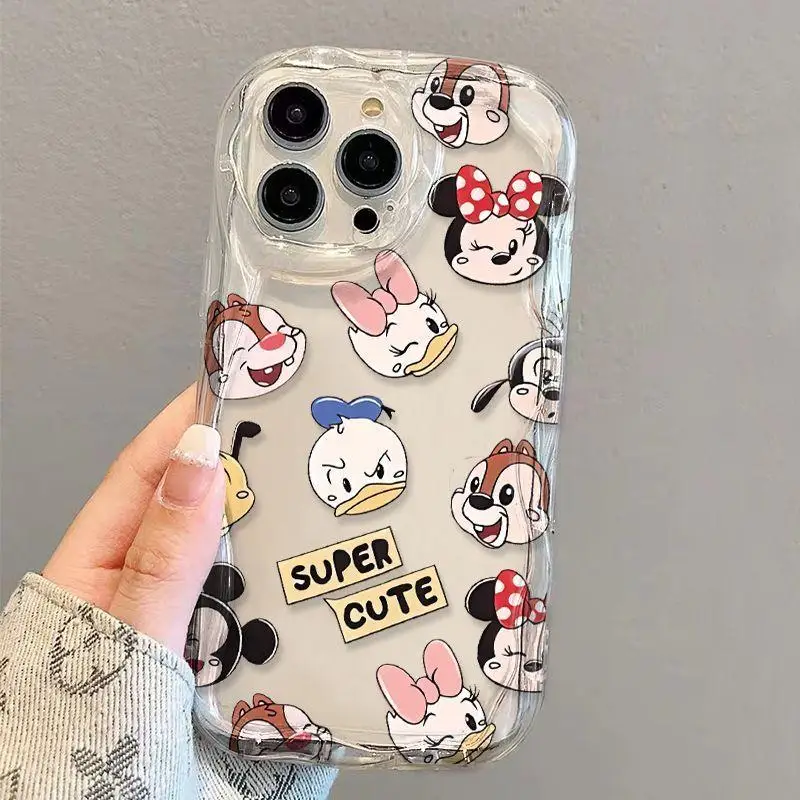 Bonita funda de teléfono transparente de Mickey y Minnie Mouse, Winnie Pooh, para Xiaomi Redmi Note 13 Pro, 5G, Redmi Note 13, Pro Plus 13, 12, 4G, Redmi 13C - imagen 4