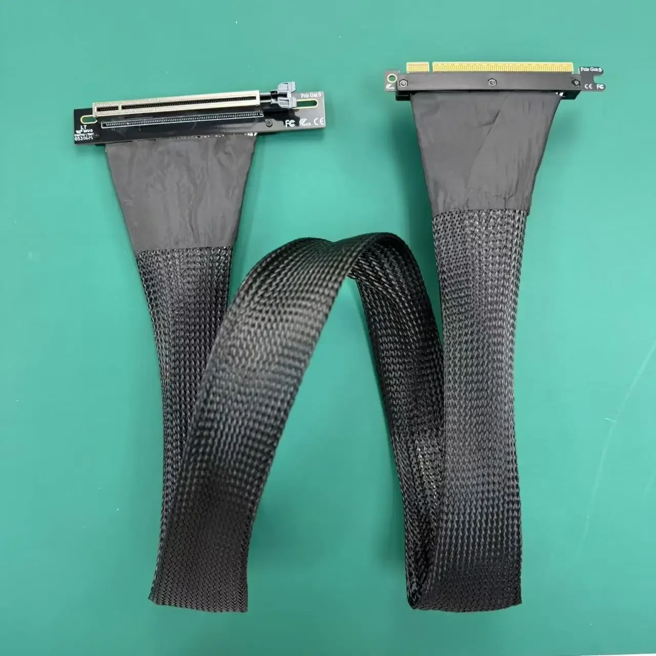 Cable elevador Ultra PCIe 5,0 X16 PCI Express 5,0 GPU blindado tarjeta gráfica extrema de alta velocidad sin pérdidas servidor AI Gaming PCIE Gen5 - imagen 4