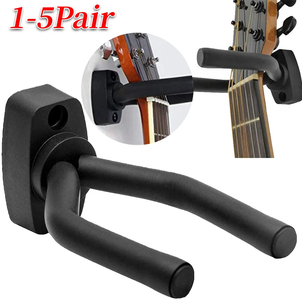 Soporte de pared para colgar guitarra acústica, gancho para colgar guitarra, fácil de instalar con tornillos, accesorios para instrumentos de bajo - imagen 3