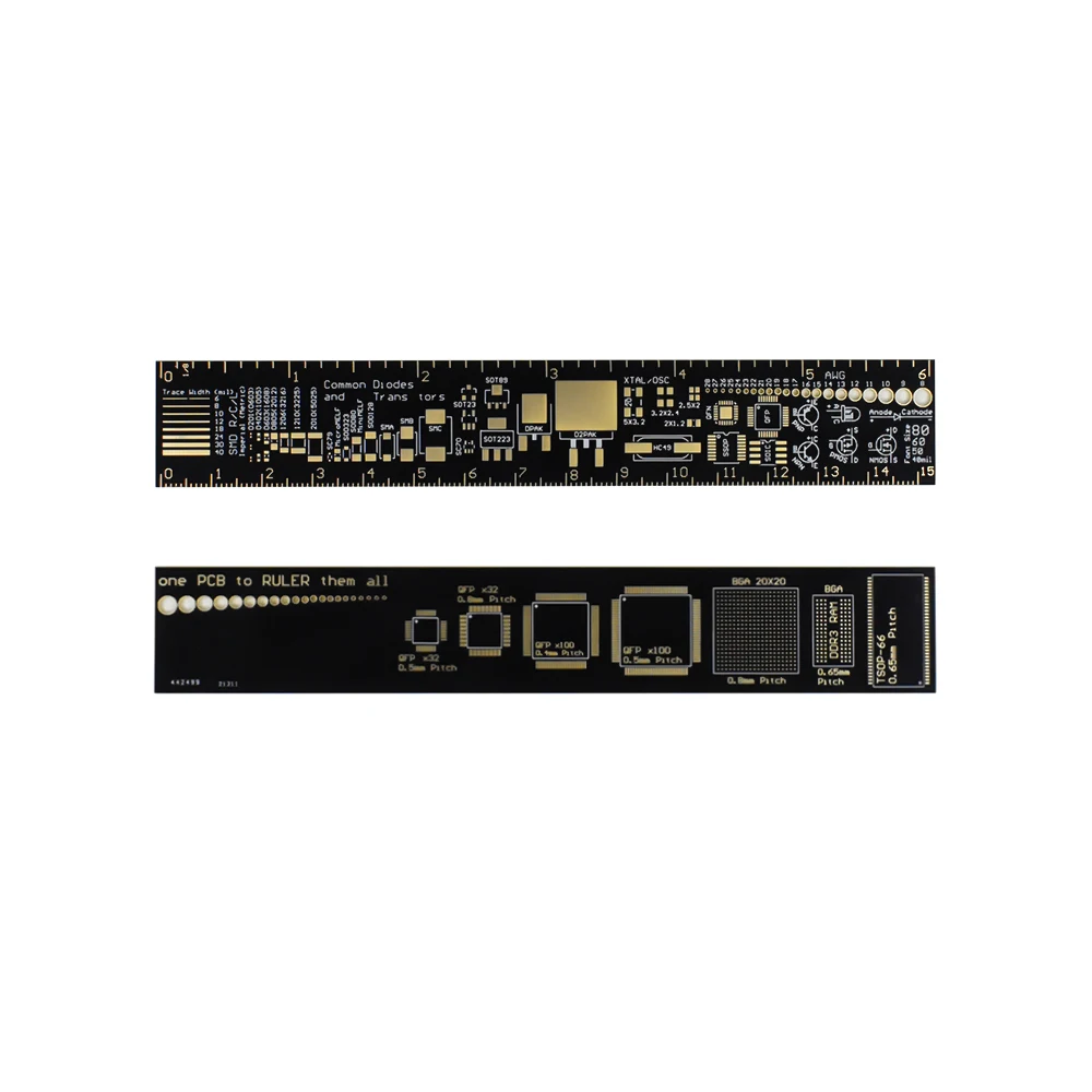 Juego de Herramientas de medición de Transistor de diodo, regla PCB multifuncional, condensador de resistencia, Chip IC SMD, paquete de 15cm, 20cm, 25cm, 1 Juego - imagen 3