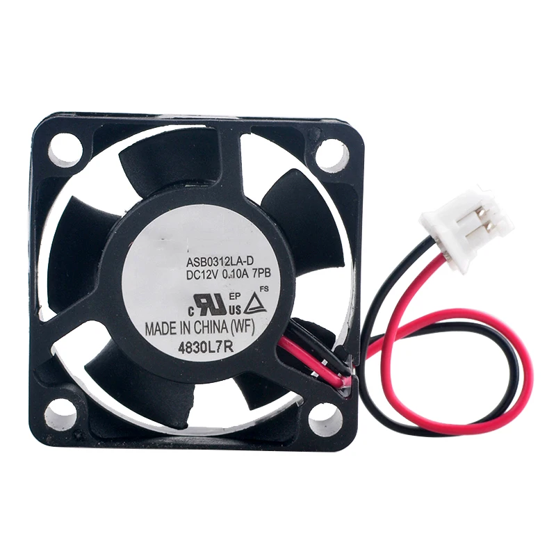 ASB0312LA-D 3cm 30mm ventilador 30x30x10mm DC12V 0.10A 2 pines 8000rpm Micro ventilador de flujo axial ventilador de refrigeración para máquina de monitoreo de reproductor - imagen 3