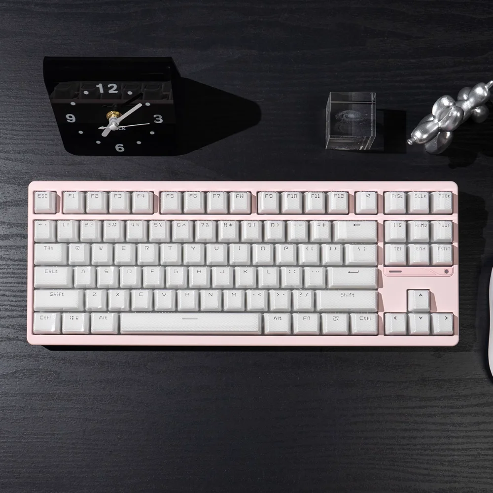 Teclas translúcidas grabadas con gelatina de cristal OEM, teclas PBT + PC, color rosa y negro, adecuadas para teclados mecánicos - imagen 5