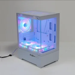 MANMU Caja Gaming Micro-ATX con Cristal Templado