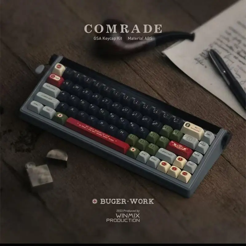 Teclas Rgg Light Retrohigh Light Comrades Gsa, teclas Abs grabadas, juego completo de teclas de teclado mecánico personalizadas, regalos - imagen 3