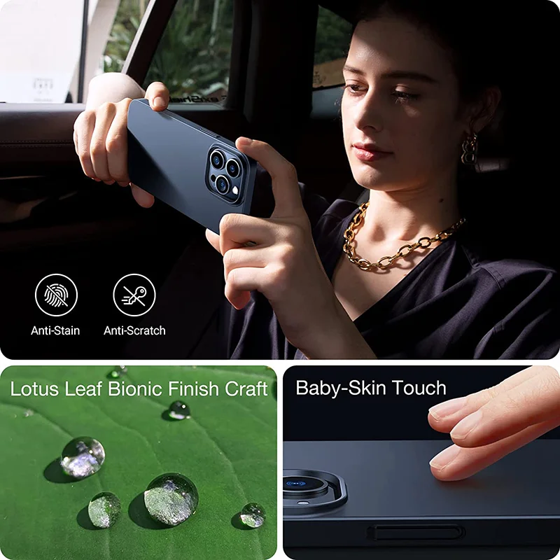 Funda trasera mate ultrafina para iPhone 17 Air 16 15 14 13 12 Pro Max PC funda trasera delgada de lujo - imagen 5