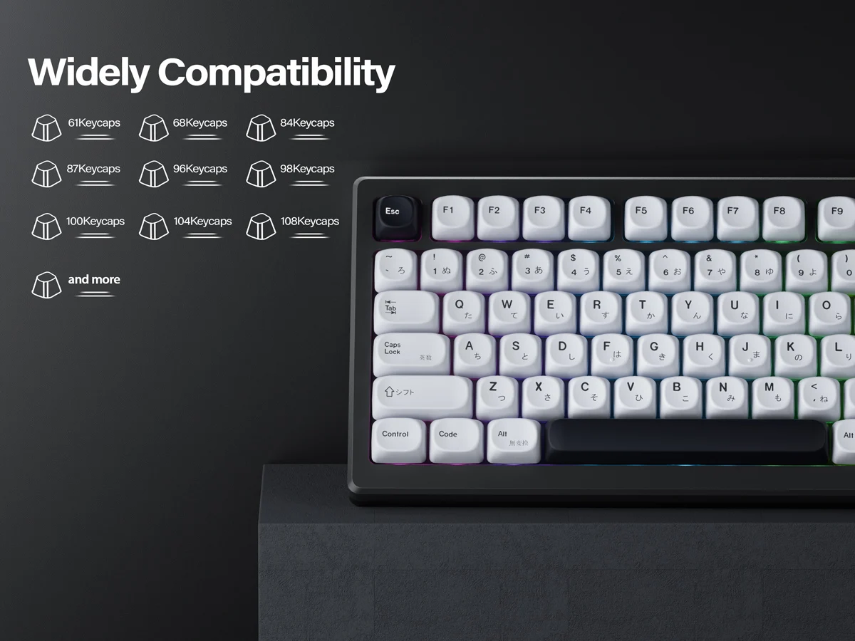 Teclas XVX PBT - Teclas MOA blancas, teclas japonesas 75 por ciento, teclas personalizadas con sublimación de tinte, juego de teclas de teclado de 137 teclas - imagen 5