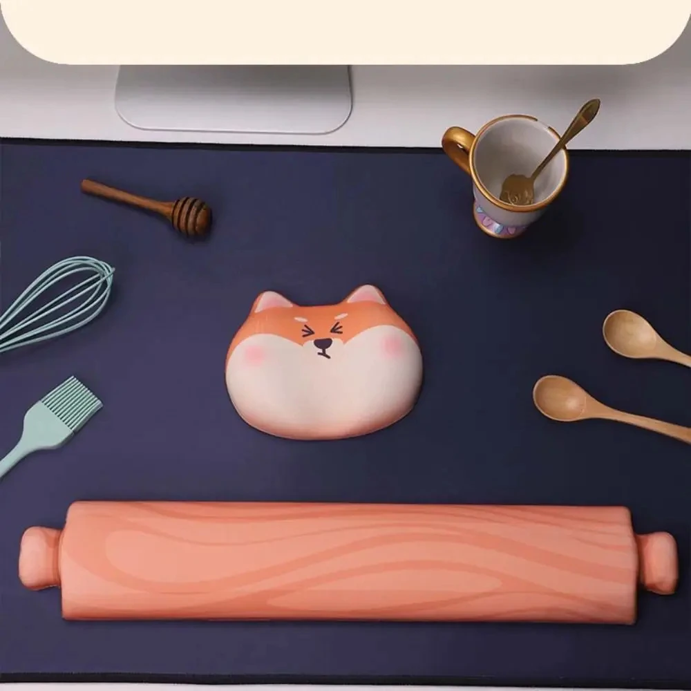 Almohadilla de muñeca para ratón de ordenador de oficina, cojín para codo de mano, Protector de muñeca Shiba Inu, almohada de muñeca para perro bonito, soporte para muñeca - imagen 3