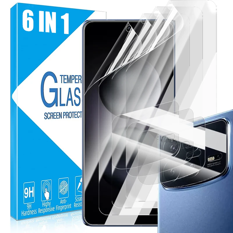 Protector de pantalla transparente HD 6 en 1 para Xiaomi Mi Mix Fold 4 5G, película frontal de hidrogel, cámara trasera, vidrio templado para Mi Mix Fold4