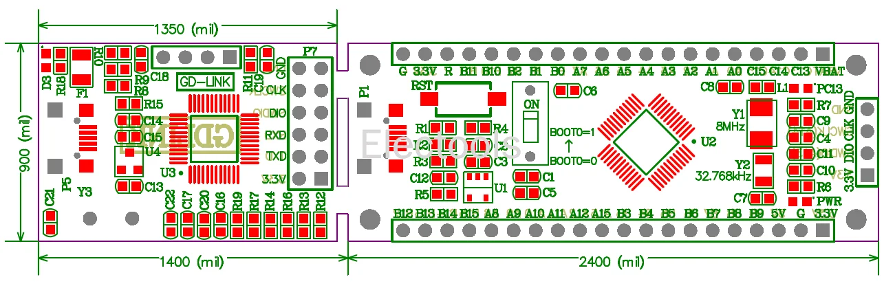 GDLINK-GD32F103CBT6 Core-board C8T6 STM32 procedimiento de rutina de GD-LINK - imagen 3