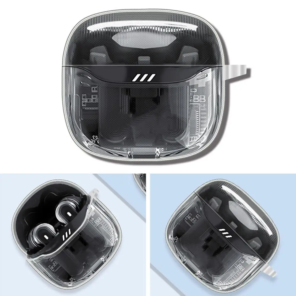 Funda para auriculares JBL TUNE FLEX2, funda protectora transparente de TPU para auriculares Bluetooth, carcasa de goma suave, funda protectora anticaída - imagen 2