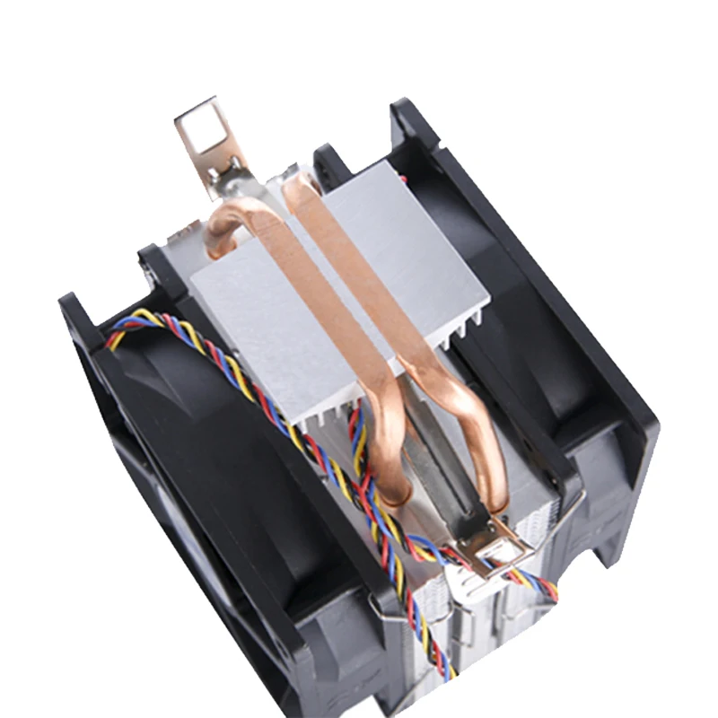 Radiador refrigerado por aire QIUzAim am4 2, tubo de calor, procesador de ordenador, ventilador de CPU adecuado para instalar LGA115x 1200 1700 1356 1366 am5 - imagen 4