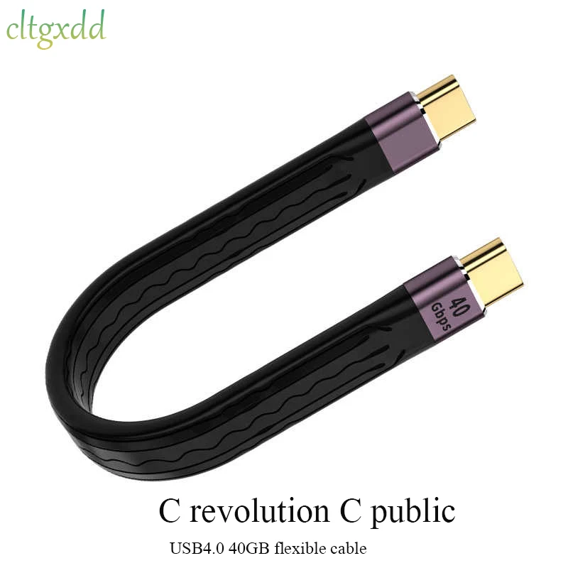 Conector de carga rápida USB 4,0, cable corto Flexible Thunderbolt 3Type-C macho a macho, Gen2 40G, dos extremos, 100W FPC - imagen 2