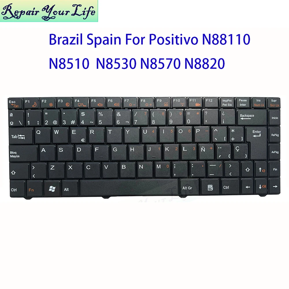 Teclado brasileño español para Positivo Premium N8110 N8510 N8930 N8530 N8570 N8820 España Notebook Teclado K470A 82B382-FP910