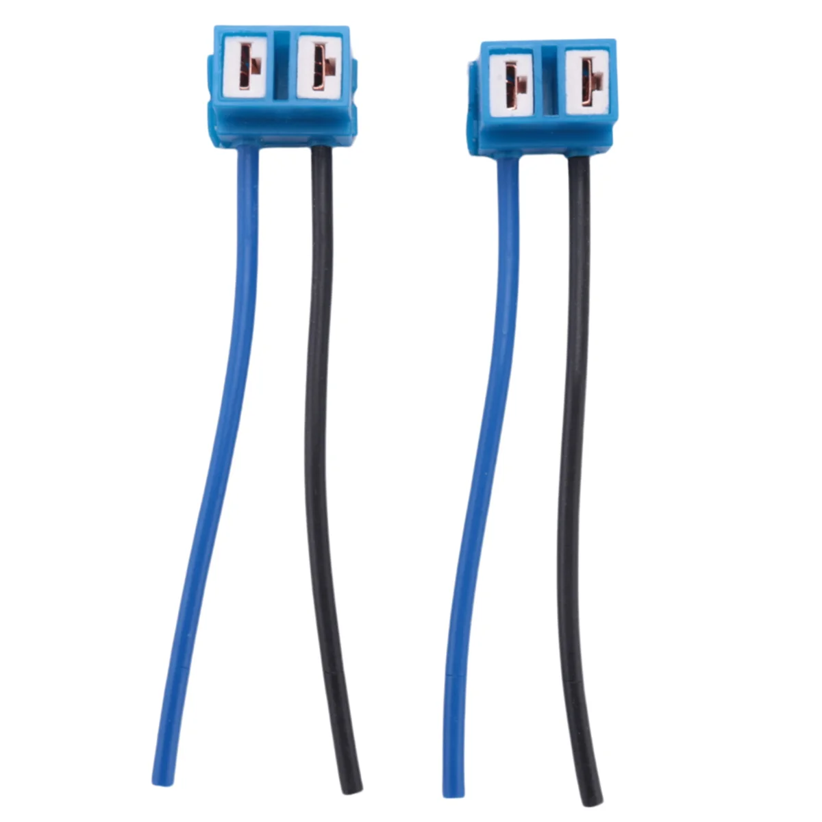 Conector de lámpara de Faro de extensión de cerámica H7, arnés de limpiaparabrisas de 2 piezas en ángulo