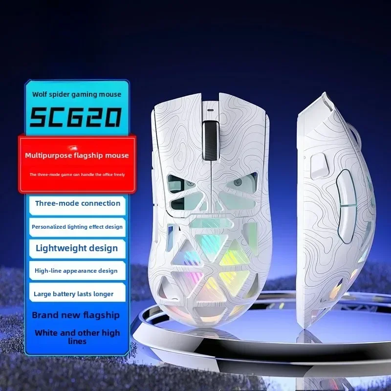 Ratón para juegos AULA SC620, modo triple, batería de larga duración PAW3311, peso ligero, ergonómico, inalámbrico, personalizado, PC, deportes electrónicos - imagen 4