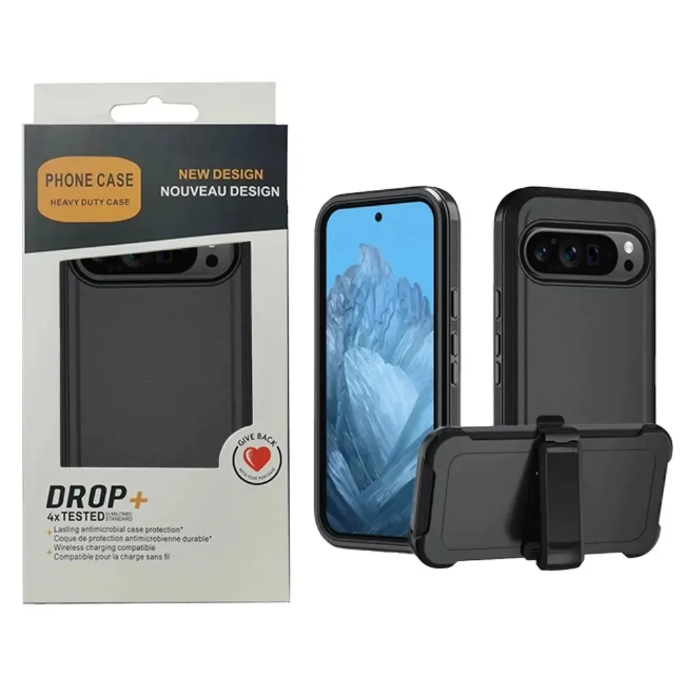 Funda de teléfono con caja resistente Ott Armor para Google Pixel 10 9 Pro XL 8Pro 9A 8A, funda protectora anticaída resistente con Clip