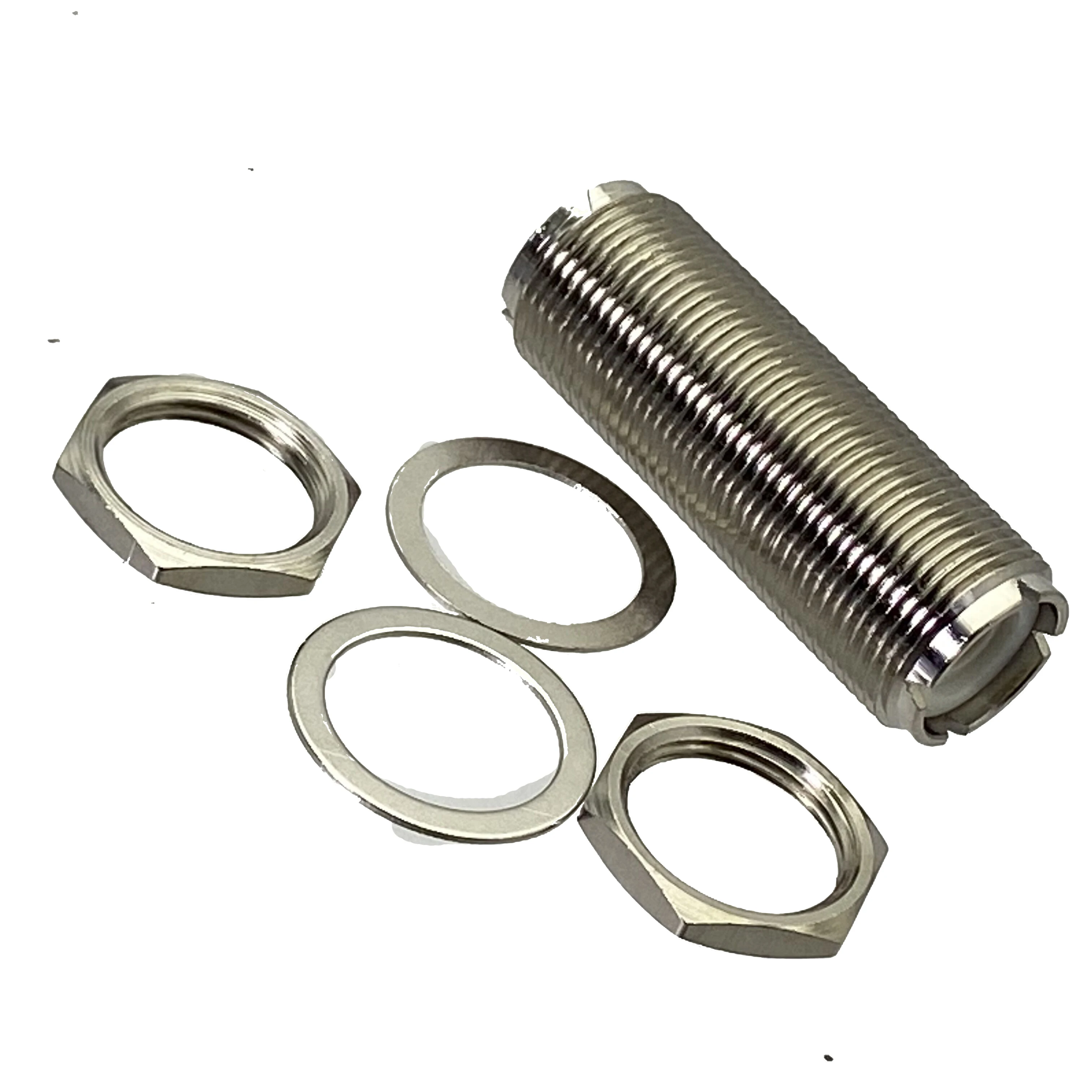 Conector de piezas UHF SO239, conector hembra a tuerca hembra UHF, adaptador RF Coaxial de alta calidad, terminales de cable de latón - imagen 4