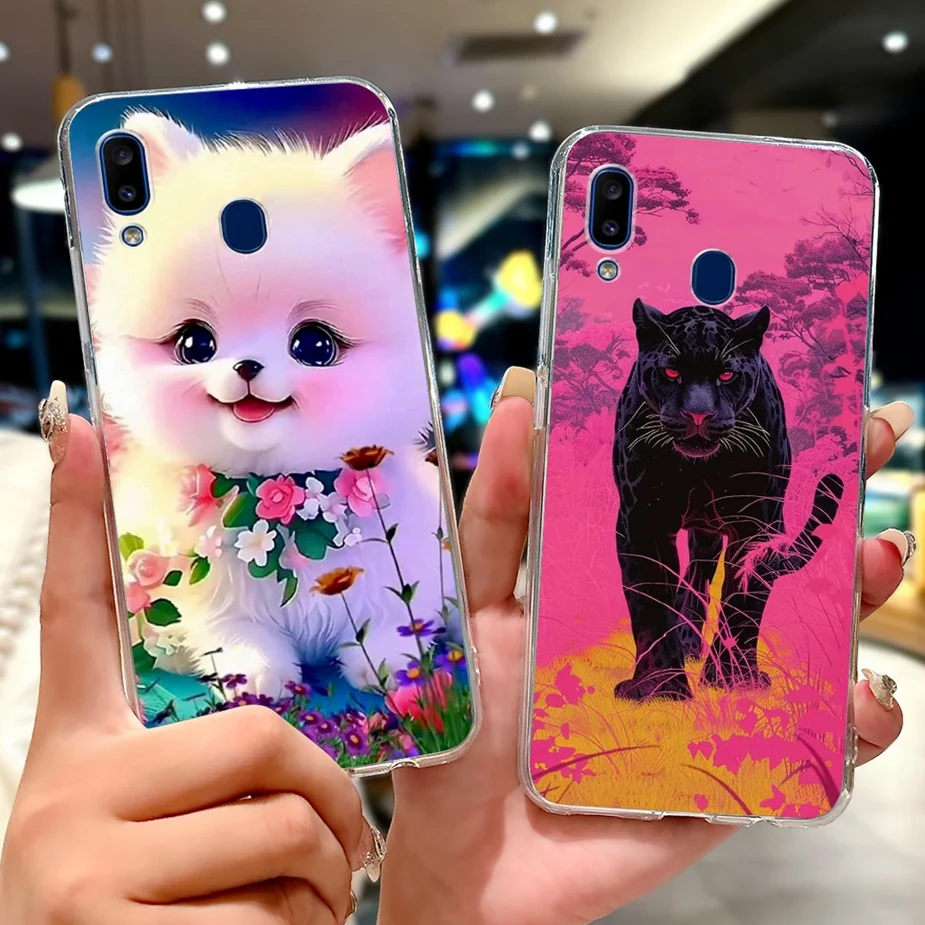 Para Samsung Galaxy A10 A20 A30 funda A105F A205F A305F Linda funda pintada de moda funda de silicona suave para Samsung A20 A 10 30 bolsas - imagen 3