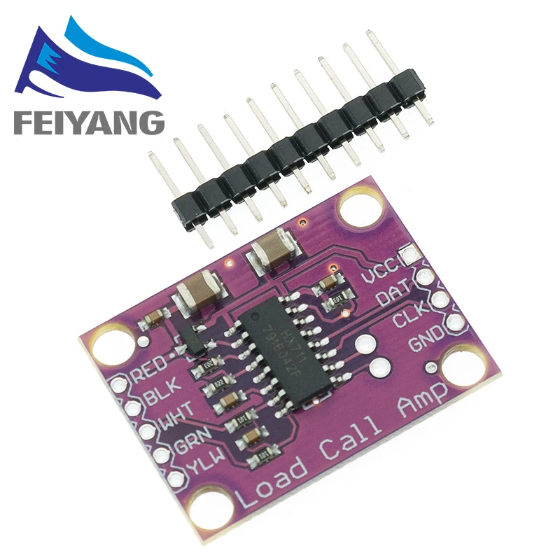 Sensor de pesaje HX711, adaptador de conversión A/D de 24 bits, placa amplificadora de celda de carga, sensores de peso - imagen 3