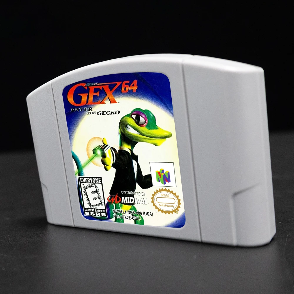 Gex 64 - Enter the Gecko Cartucho de juego para consolas NTSC USA de 64 bits Tarjeta de juego N64