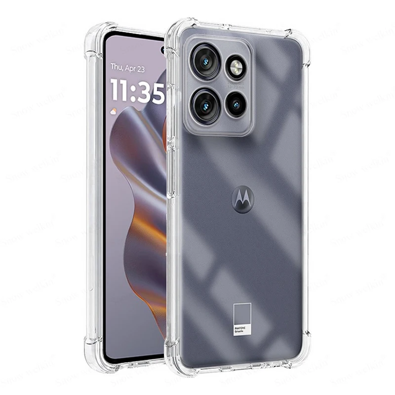 Para Moto ThinkPhone25 Airbags Buffer funda de protección completa para Motorola ThinkPhone 25 2024 funda trasera suave de TPU a prueba de golpes - imagen 3