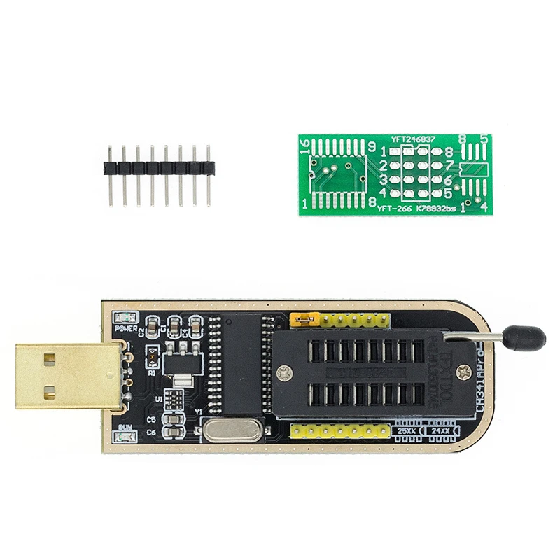 CH341 CH341A CH341B 24 25 Series EEPROM Flash BIOS módulo programador USB SOIC8 SOP8 Clip de prueba para EEPROM 93CXX / 25CXX KIT DIY - imagen 3
