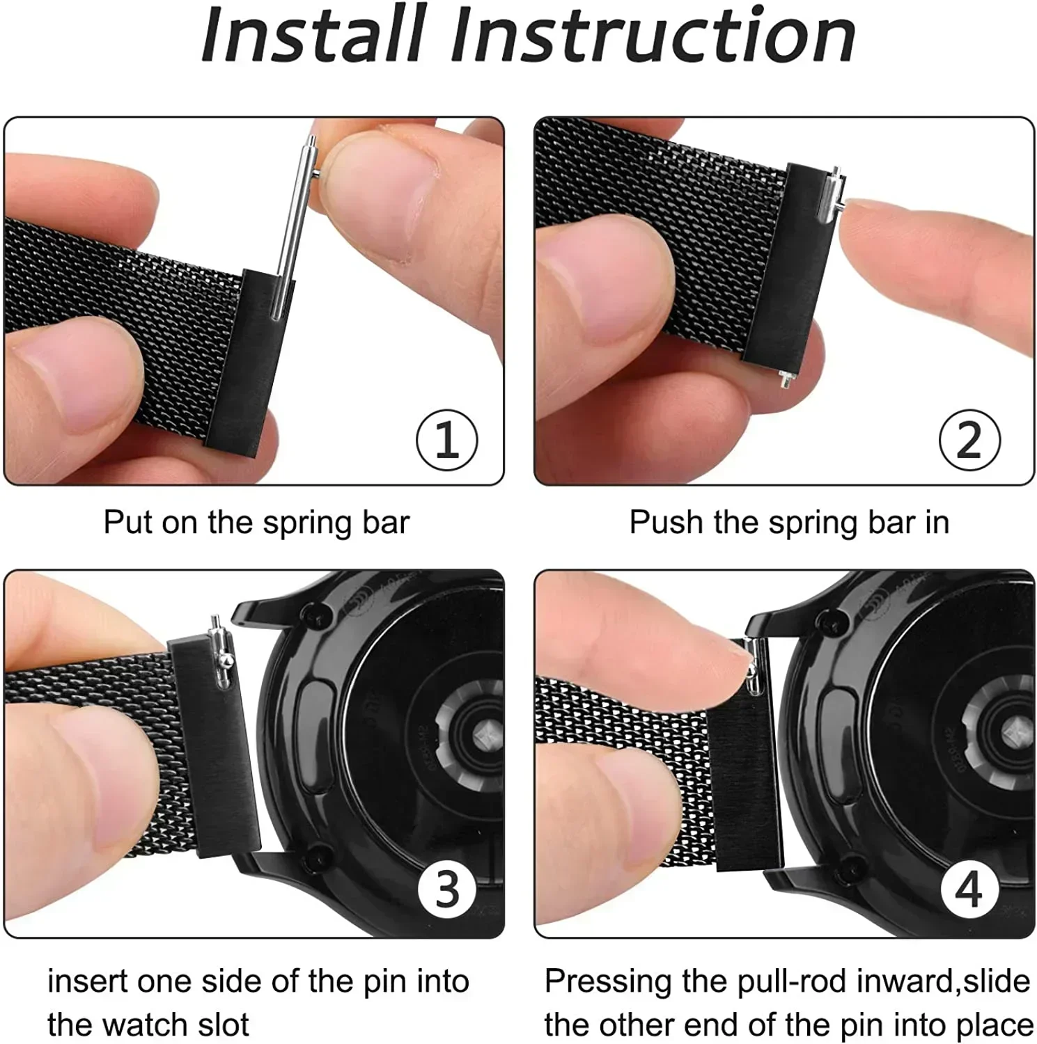 Pulsera milanesa de 20mm y 22mm para reloj inteligente Blackview W70 Pro, banda de Metal para Blackview W60 W50 W50 Pro X20 R60 R30 X1Pro - imagen 4