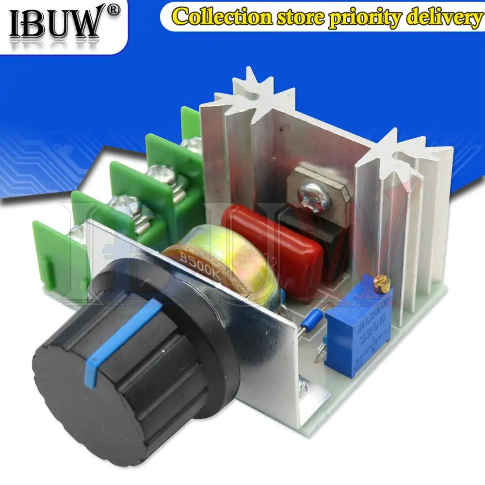 1 Uds AC 220V 2000W regulador de voltaje SCR atenuadores controlador de termostato de velocidad