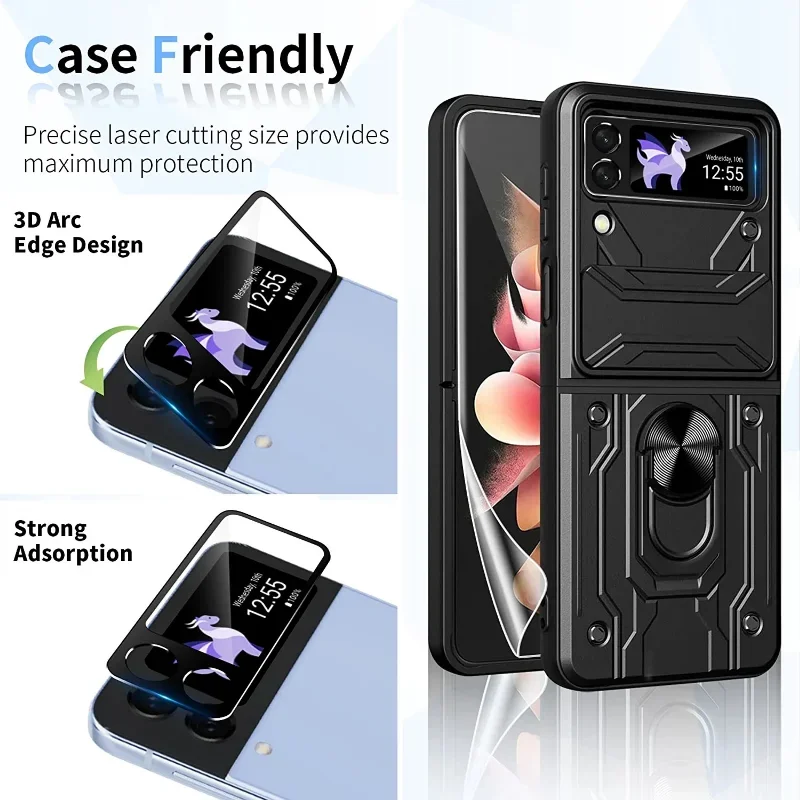 Protector de pantalla de cristal curvo 3D 6 en 1 para Samsung Z Flip 3 5G, película de hidrogel frontal para Galaxy Z Flip3, cubierta de película protectora de pantalla - imagen 5