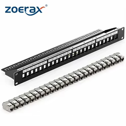 ZoeRax Panel de Parche Keystone 24 Puertos 1U Montaje Pared Gestión