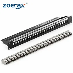 ZoeRax Panel de Parche Keystone 24 Puertos 1U Montaje Pared Gestión