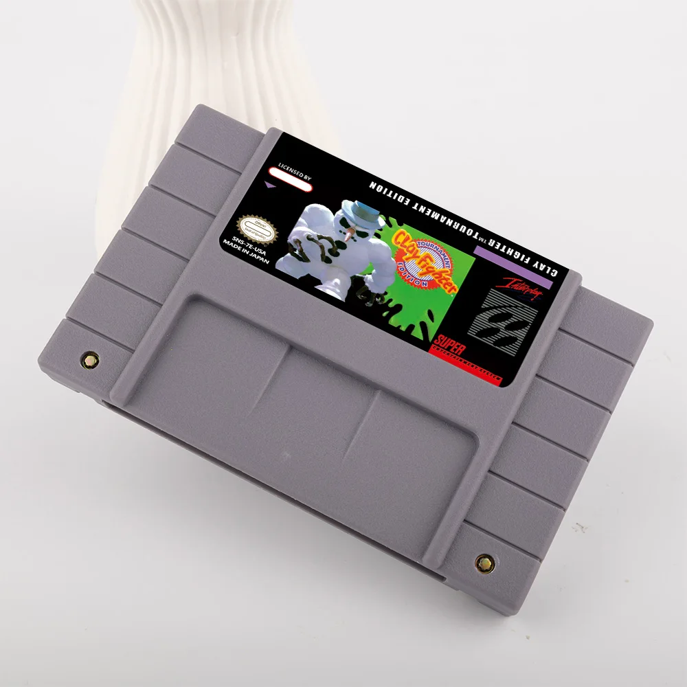 Clay Fighter-juego de acción de edición torneo para tarjeta de juego SNES de 16 bits para consola de videojuegos SNES versión NTSC de EE. UU.