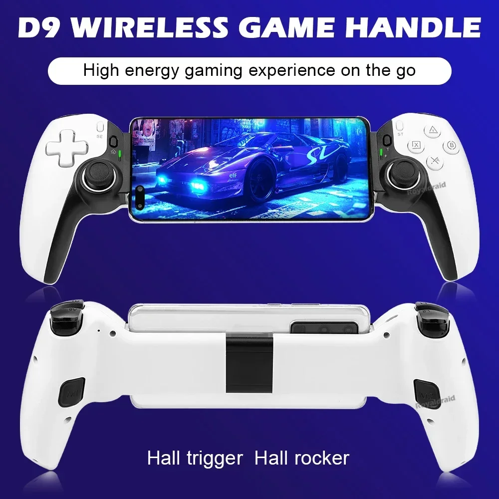 Controlador de juego de estiramiento para teléfono móvil D9, inalámbrico, compatible con Bluetooth, tableta de PC para Switch/P3/PS4, control somatosensorial Dual - imagen 2