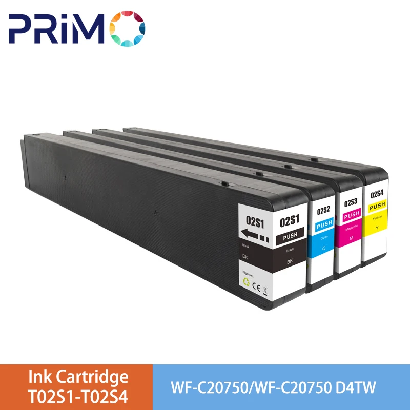 Cartucho de tinta pigmentada C13T02S100 T02S1 T02S2 T02S3 T02S4 Compatible con impresora Epson WorkForce Enterprise WF-C20750 D4TW