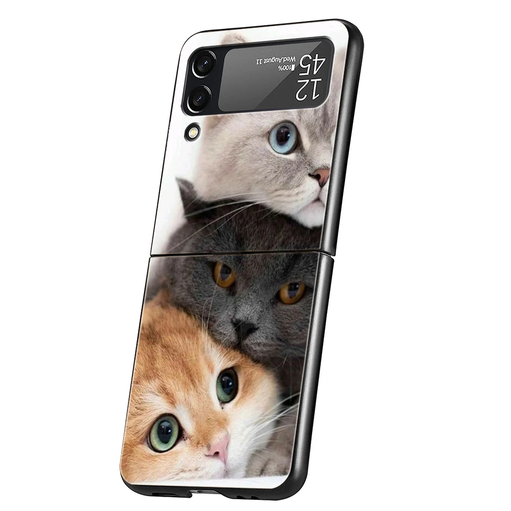 Funda de teléfono Koala para Samsung Galaxy Z Flip 3 4 5 6 7 PC plegable negro duro para Samsung Z Flip3 Flip4 Flip5 - imagen 2