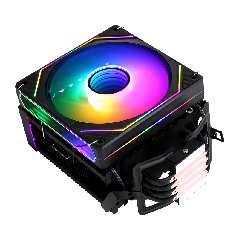 XUANFENG-enfriador de CPU RGB negro x99 para Intel LGA2011 1200 1700 115X y AMD AM4, refrigeración eficiente para i7/Ryzen7, Control de velocidad del ventilador PWM - imagen 4