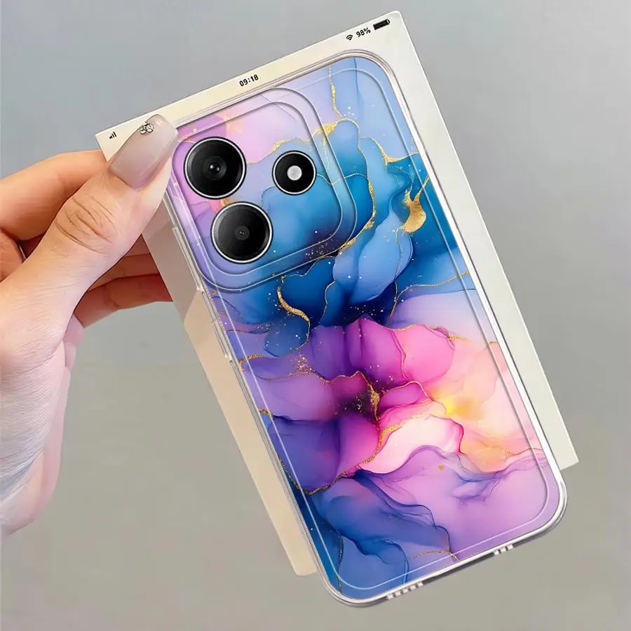 Funda de teléfono para Xiaomi Redmi Note 11S 12S 10S 9 10Lite 10Pro 8 11 14 13 12 Pro Plus cubierta suave de mármol - imagen 5