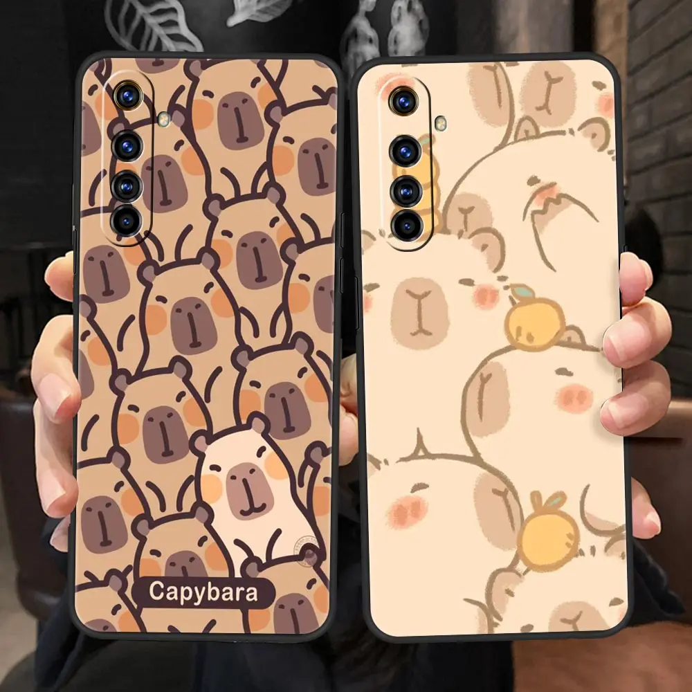 Pareja de capibaras de animales de dibujos animados emparejados para Realme GT Neo 2 3 3T 5 12 11 5G 10 9 8 5G 7 6 GT5 GT3 GT2 Pro C21 C11 C25 C35 - imagen 2
