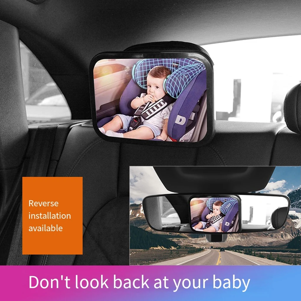 Espejo retrovisor de seguridad para coche, espejo para asiento trasero, reposacabezas para asiento infantil, espejo de montaje, Monitor de seguridad, espejo cuadrado de seguridad para coche para bebé