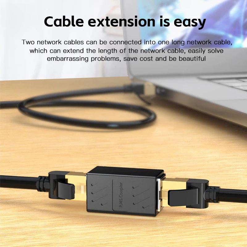 Conector extensor de Cable Ethernet RJ45 CAT5 CAT6 CAT6a, acoplador hembra a hembra - imagen 2